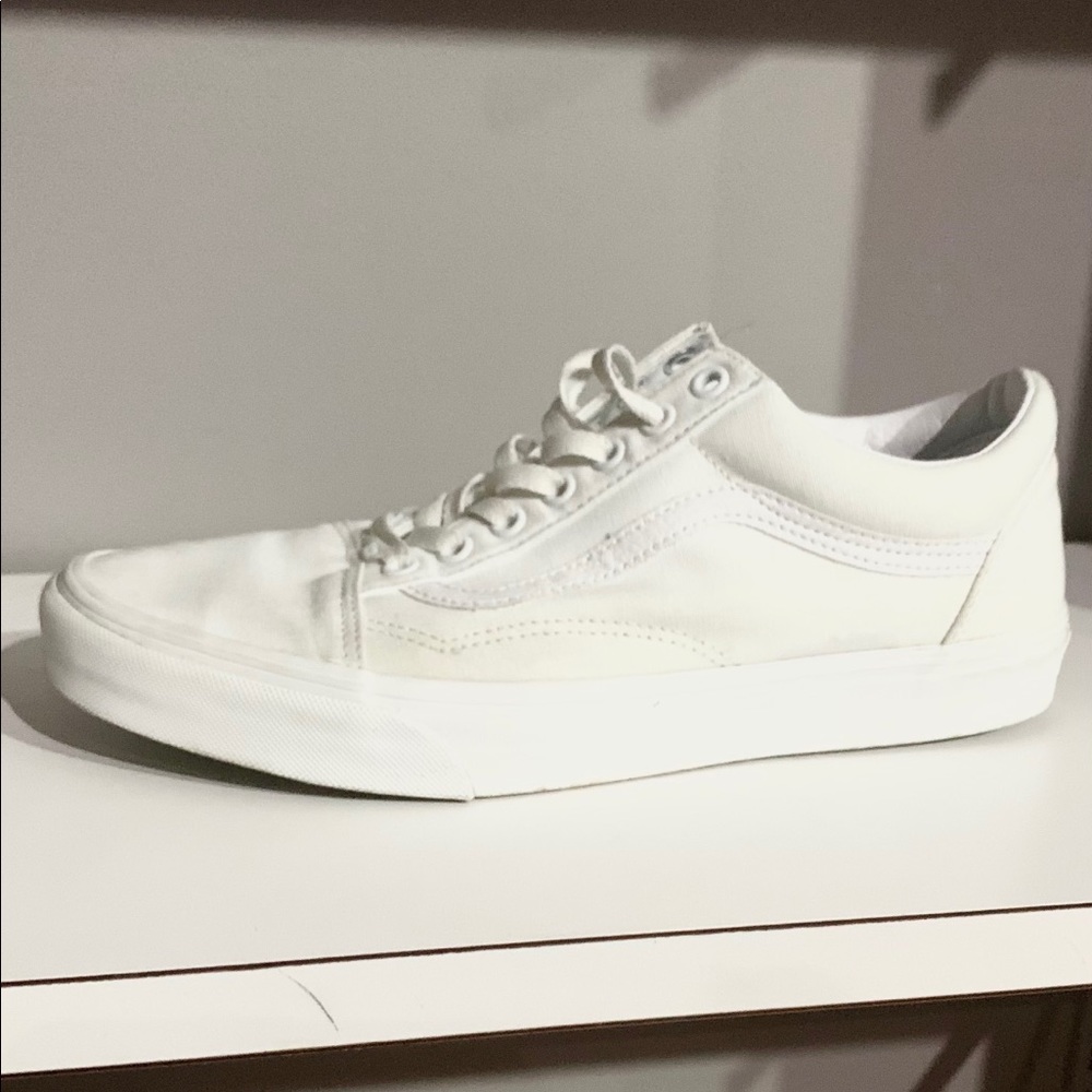White Lace Up Chunky Vans